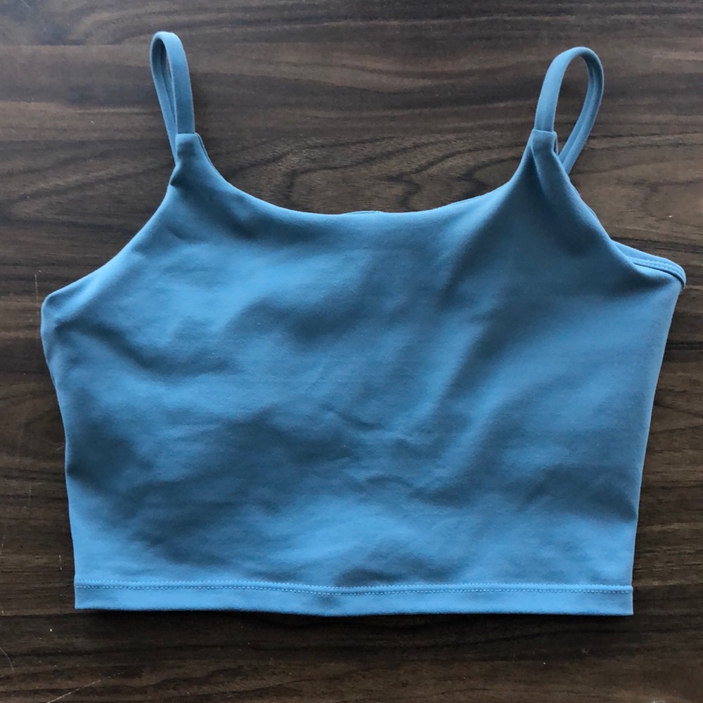 Athletic crop top | blue | size small